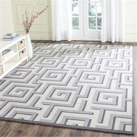 Safavieh Four Seasons Hand Hooked Rectangle Rug- Ivory - Grey- 8 x 10 ft. FRS240M-8